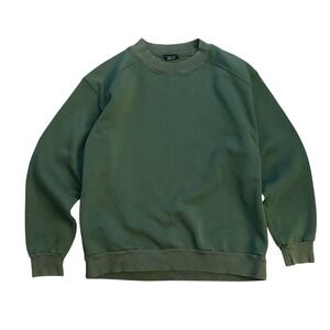 Vintage Jansport Crewneck Sweatshirt Mens XL Green Made in USA Raglan Pullover